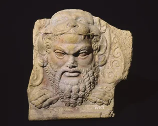Antefix Depicting the Head of a Man, from the Temple of Sassi Caduti in Falerii